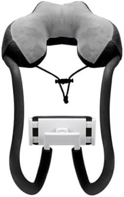 Hosann Century Neck Pillow Phone Holder,Lazy Gooseneck Cell Phone Stand with 360 Clip,Universal Mobile Phone Tablet Stand for iPhone 15 14/14 Pro Max/13 (Black)