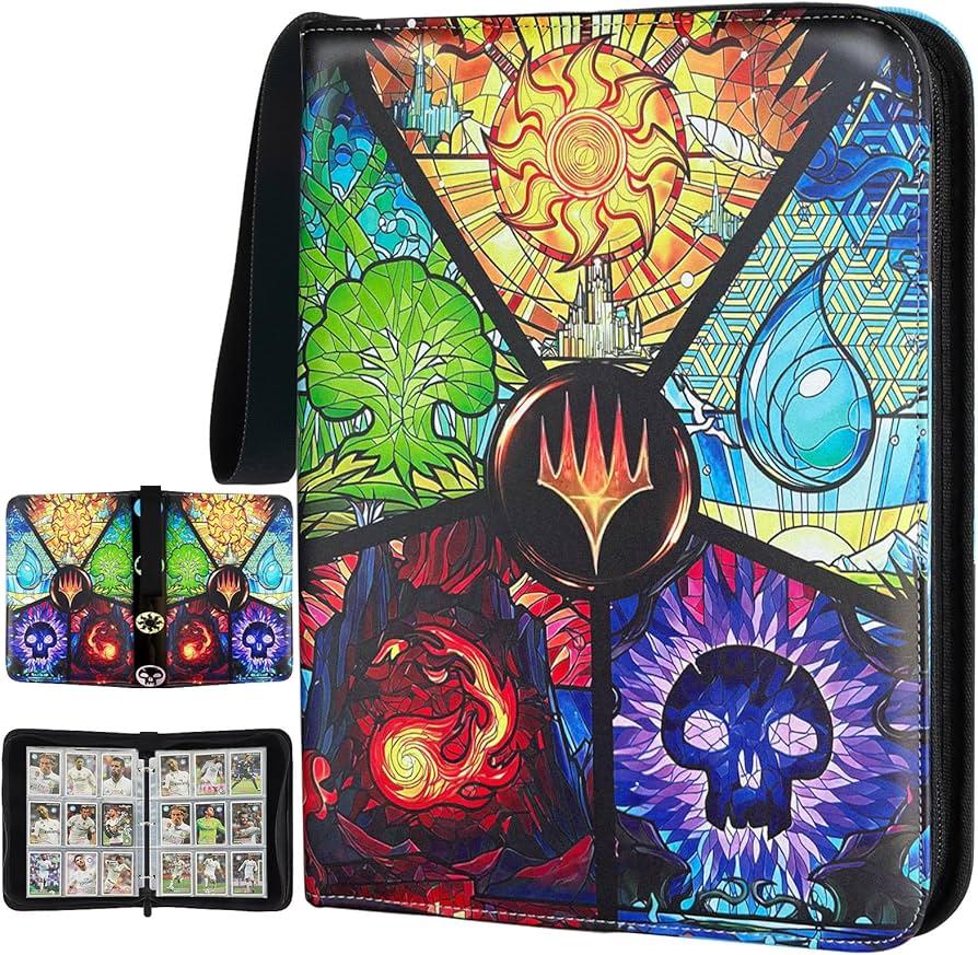 Card Binder for MTG/TCG,9 Pocket Trading Card Binder for YGO/PTCG,Holds 720 Cards,Collector Card Album for Standard Game Cards,Toys Gifts