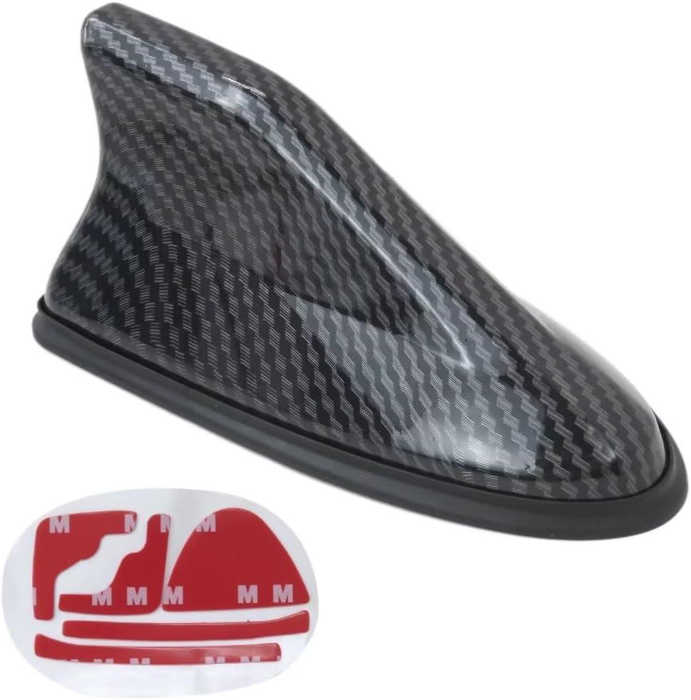 Universal Carbon Fiber Black Look Car Roof Antenna Shark Fin Antenna Aerial AM/FM Signal Radio Aerial