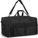 Goloni 130L Expandable 32" Heavy Duty Extra Large Duffel Bag,Sports Gym Equipment Travel Duffle Bag for Soccer Baseball Basketball Hockey Football Team Coaches & More (Black)
