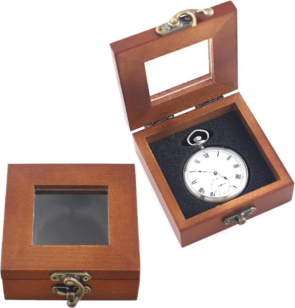 Tiong Luxury Pocket Watch Box Wooden Box Single Gift Box Display Storage Case