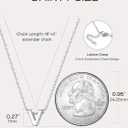 ChicSilver 925 Sterling Silver Initial Necklace for Women Dainty Letter Jewelry Personalized Gift