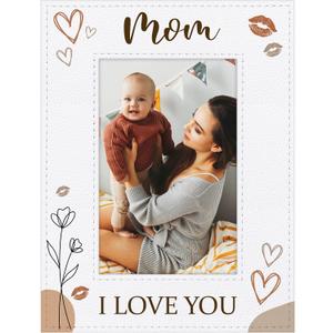 FaCraft Mothers Day Picture Frame - Mothers Day Gift for Mom from Daughter Son - New Moms First Mothers Day First Time Mom Gifts for Mother Wife - Wooden Photo Frame Birthday Gifts Home Decor