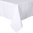 sancua Square Tablecloth - 60 x 60 Inch - Water Resistant Spill Proof Washable Polyester Table Cloth, Decorative Fabric Table Cover for Dining Tables, Buffet Parties and Camping, White