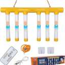 Reflex Challenge Game Set with Light Effects,Drop Stick Game for Reaction Training, Hand Eye Coordination Training Toy for Family Party (Yellow)