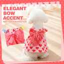 BINGPET Dog Valentines Outfit Dog Dress with Bowknot Puppy Clothes for Small Medium Dogs Cats Boys Girls Pets Birthday Wedding Holiday