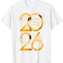 Happy New Year Party Supplies 2026 Family Matching Fireworks T-Shirt Large