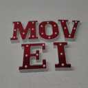 Movie Light up Letters Sign Party Decorations Battery Powered Marquee Lighted Sign Alphabet LED Letter Lights for Night Party Tabletop Decor Supplies