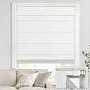 UNISHADES No Drill Cordless Roman Shades, 29×64 in, Room Darkening White