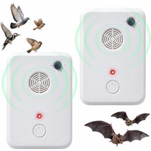 2026 Ultrasonic Bird Repeller & Bat Deterrent for Attic Woodpecker Deterrent for House Pigeon Repellent Indoor to Keep Birds Bats Away from Patio Rooftops Porch Balconies(2Pack)