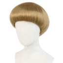 JoneTing Short Blonde Bob wig Bowl Cut Wigs 60s 70s Men Wigs Short Funny Hair for Women+Hair Cap Blonde Mushroom Wig for Man Blond Bob Hair With Bang for Halloween Party Outfit Cosplay Costume