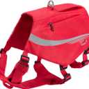 EXCELLENT ELITE SPANKER Y-Shaped Reflective Dog Backpack with Handle Pockets No Pull D-Rings Lightweight Hiking Gear for Dogs Hunting Camping Travel (Red)