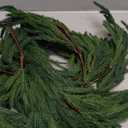 6 Ft Norfolk Pine Christmas Garland, Realistic Cedar Leaves Cypress Garland for Holiday Mantel Fireplace Table Centerpiece Decoration (Light Green, 6FT)