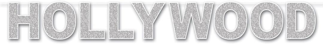 Glittered Hollywood Streamer Party Accessory (1 count) (1/Pkg)