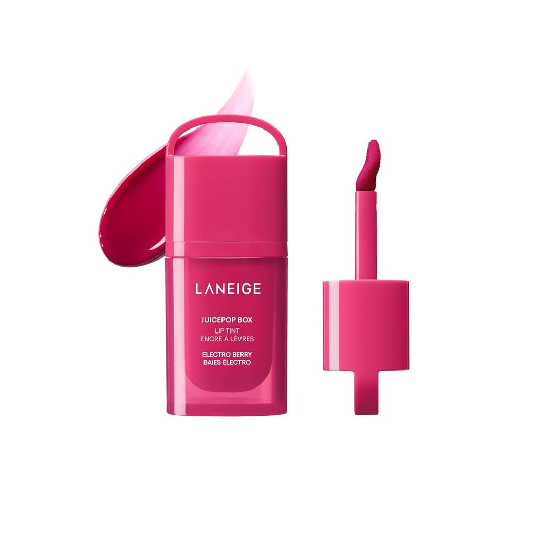 LANEIGE JuicePop Box Lip Tint | Long-Lasting Hydrating Lightweight Tint | Buildable Juicy Color & Nourishing Shine | K-Beauty Lip Essential for Long-Lasting Comfort