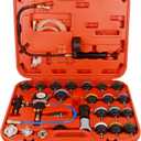 DAYUAN 28pcs Universal Radiator Pressure Tester Kit, coolant Pressure Tester kit coolant Vacuum Refill kit for Cooling System