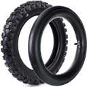Wear-Resistant, Hyssk 2.50-10 6PR 38L DOT-Certified Heavy-Duty Dirt Pit Bike Front & Rear Tire and Inner Tube | Deep Tread | Fits CRF50/PW50 & 50cc Off-Road Bikes, 2.50/2.75-10