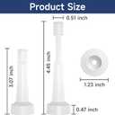 Adjustable Door Stoppers for Bottom of Door, 3.07-4.45 in Aluminum White Door Stop for Wall with Silicone Tip, Screw & Adhesive Installation
