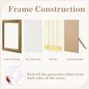 VIOLABBEY 12x16 Picture Frame Gold, Vintage Photo Frames Ornate without Mat for Wall Hanging