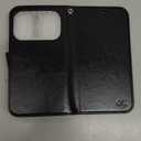 OCASE for iPhone 17 Pro Detachable Wallet Case with Card Holder, 2 in 1 PU Leather Flip Folio with RFID Blocking Stand Wrist Strap Shockproof Phone Cover 6.3 Inch 2025, Black