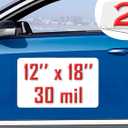 Car Magnet Sheets 12" x 18" 2 Pack - White Blank Automotive Magnets for Company Advertising, Print or Sticker - Strong Non Adhesive Vinyl Magnetic Sheet for Cars, Truck Decals, Van Advertisement Signs