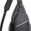 MOSISO Sling Backpack, Multipurpose Crossbody Shoulder Bag Travel Hiking Daypack (Medium, Space Gray)