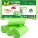 5.2 Gallon Biodegradable Trash Bags (THICKENED) | Eco Friendly, Unscented, 20L Strong Multipurpose Waste Bags for Bathroom Bedroom Office Kitchen, 160 Count | Compostable Garbage Bag by EnvoWise