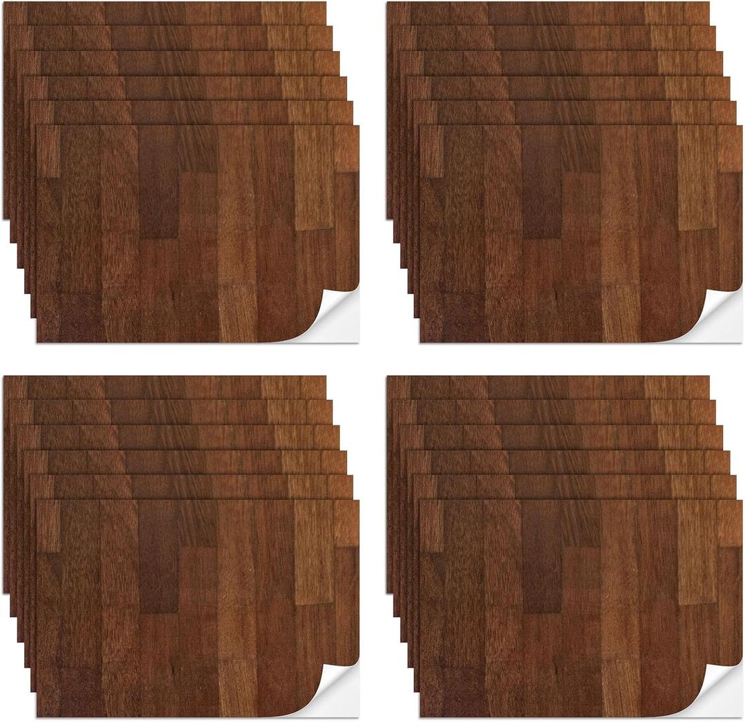 Flutesan 24 Pcs Miniature Dollhouse Wallpaper and Flooring Peel and Stick Mini DIY Self Adhesive Dollhouse Accessories 8.27 x 11.69 Inch (Elegant Style)