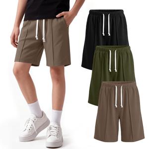 Vinsatin 3 Pack Boy's Bermuda Athletic Shorts, 3-Color, 9-10 Years (Black)