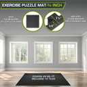 ProsourceFit Weaved Pattern Extra Thick Exercise Puzzle Mat 3/4-inch, EVA Foam Interlocking Tiles for Protective, Cushioned Flooring for Home and Gym Equipment; Black, 48 SQ FT, 12 Tiles
