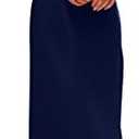 PRETTYGARDEN Women's 2025 Summer Satin Dress Elegant Sleeveless Mock Neck Cocktail Party Maxi Dresses (Dark Navy, Small)