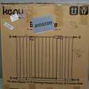 keny 29"-42.5" Baby Gate for Stairs, Auto Close Safety Dog Gate, Pressure Mounted Easy Walk Through Pet Gate for Doorways, Durable Stair Gate, 30" Tall, White