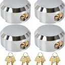4 Pack Trailer Door Locks Keyed Alike Heavy Duty Hockey Puck Locks Reinforced Hidden Shackle Padlocks w/8 Keys Solid Steel Lock for Trailers Trucks Vans Shed Gates Garage