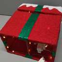 PEIDUO Animated Christmas Santa in Lighted Gift Box, Motion Sensor Christmas Music Decorative Lights, Under The Christmas Tree Present Decorations for Indoor Outdoor Yard Home Holiday Decor