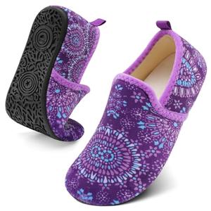 Spesoul Slippers for Women Men Furry Indoor House Shoes Soft Rubber Sole Sock Shoes Slip On House Slippers for Bedroom Home Office Yoga 42-43