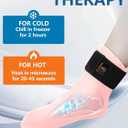 highco Ankle Ice Pack Wrap for Swelling and Injuries Recovery,Reusable Gel Ice Pack for Foot and Ankle,Ice Cold Compression Sock for Foot Heel Wrap,Tendonitis,Plantar Fasciitis,Swelling,Sprained,Pink