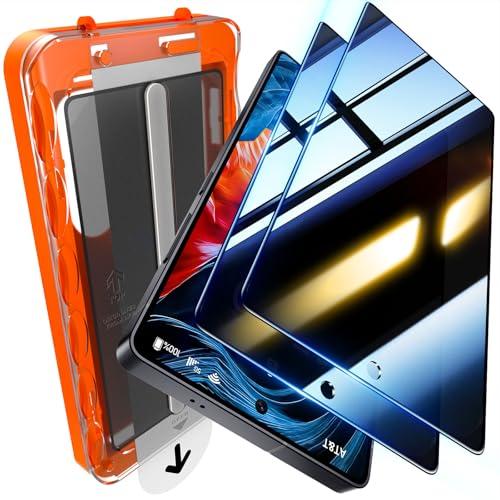 UniqueMe 2 Pack for Samsung Galaxy S25 Ultra Privacy Screen Protector - [Fingerprint Unlocking] Easy Installation,Bubble-Free,Anti-Spy,Privacy Screen for S25 Ultra Tempered Glass,3D Full-coverage