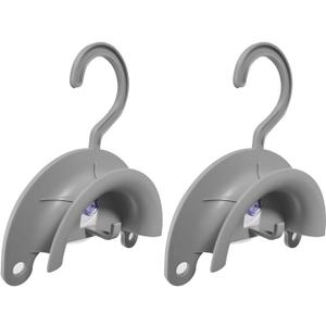 2 Pack CPAP Hose Hanger with Suction Cup Universal CPAP Hose Holder for 15mm & 19mm Tubing Wall Mounted CPAP Tube Holder for Drying, Organizing & Extending Hose LifeGrey
