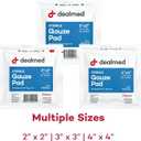 Dealmed 2 x 2 Sterile Gauze Pads (100 Count) Disposable and Individually Wrapped Medical Gauze Pads, Wound Care Product for First Aid Kit and Medical Facilities (Pack of 1)