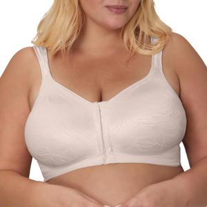 Playtex Women's Wireless Bra, 18 Hour Plus-Size Bras , Front Close, Extra Back Support, E525, Single or 2-Pack (38C)