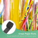 M METERXITY 8-Rolls Crepe Paper Streamer, 656ft Crepe Streamers Party Decorations for DIY/Halloween/Christmas/Party Supplies [Black-1.8 Inch x 82 Ft/Roll]