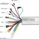 24V 36V 48V Ebike Controller Kit 500W 25A Brushless Motor Controller and Ebike LCD Display Control Panel Electric Bike Controller Scooter Controller Electric Bicycle Speed Controller BLDC