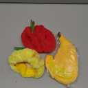 3 Pieces Christmas Cat Hats Cat Pet Costume Banana Pineapple Apple Shaped Hat Soft Adjustable Cap Breathable Headwear for Puppy Kitten Pet Birthday Theme Party Photo Prop