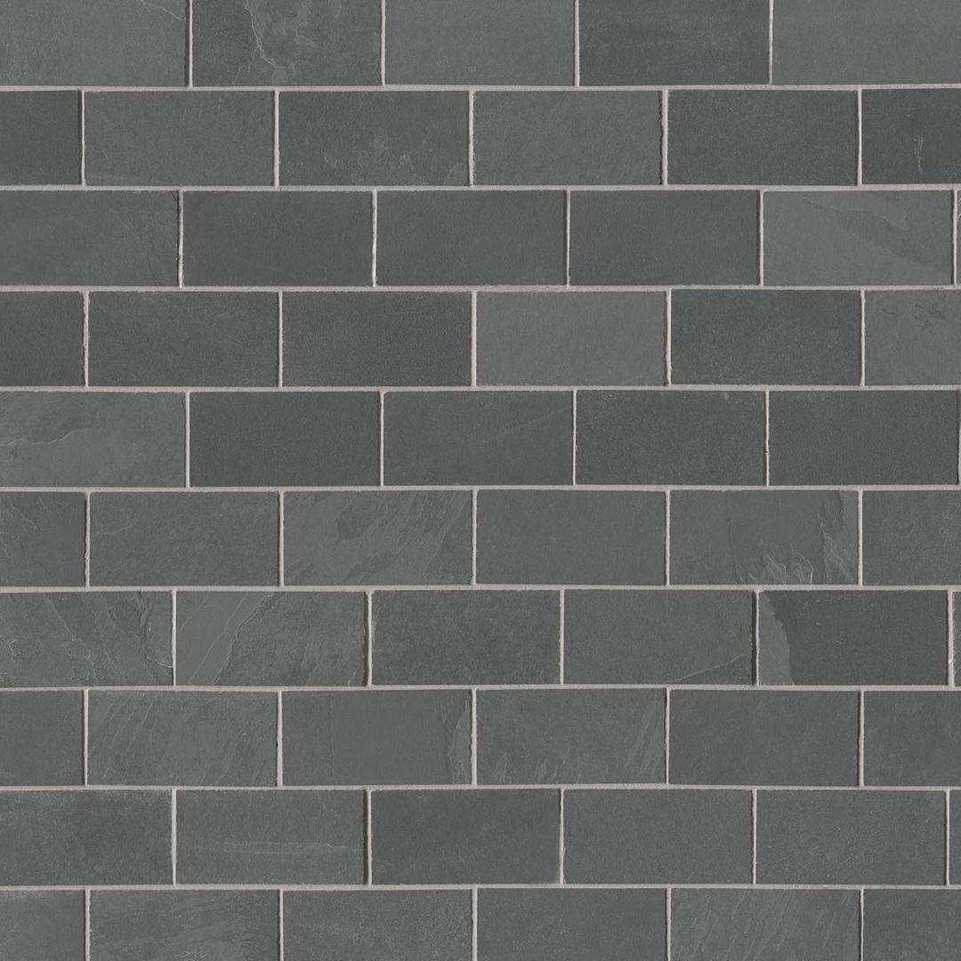 MSI Montauk Black Gauged Slate Subway Tile  Kitchen Backsplash, Bathroom & Shower Wall, Floor Tile,Sample