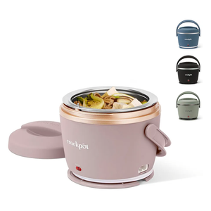 Crock-Pot 20-Ounce Electric Lunch Box, Portable Food Warmer, Blush Pink | Perfect for Travel, Car, On-the-Go | Spill-Free, Dishwasher-Safe
