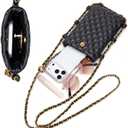 Montana West Quilted Mini Crossbody Bags for Women Trendy Cell Phone Purse (Black)