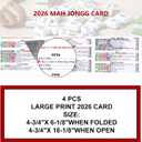2026 Mahjong Card Official Rules and Hands - 4 Pcs
