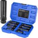 Spline Lug Nut Socket Set - 8 Pieces Locking Lug Nut Removal Tool Kit
