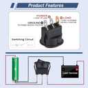 2 x VEXUNGA 12V 20A Round Rocker Switch Green LED Light Toggle Switch ON Off 3Pins 12V DC SPST ON/Off Switches for Car Truck Automotive (10pcs)