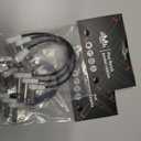 2 x Flat Low Profile Guitar Patch Cable 8 inch for Effects Pedals, S-Shape, 1/4 inch Right-Angle, White, 3-Pack